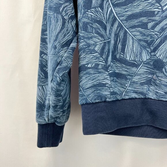 Gap Womens Blue Leaf Print Long Sleeve Crew Neck Pullover Sweatshirt Size XS - Picture 7 of 10